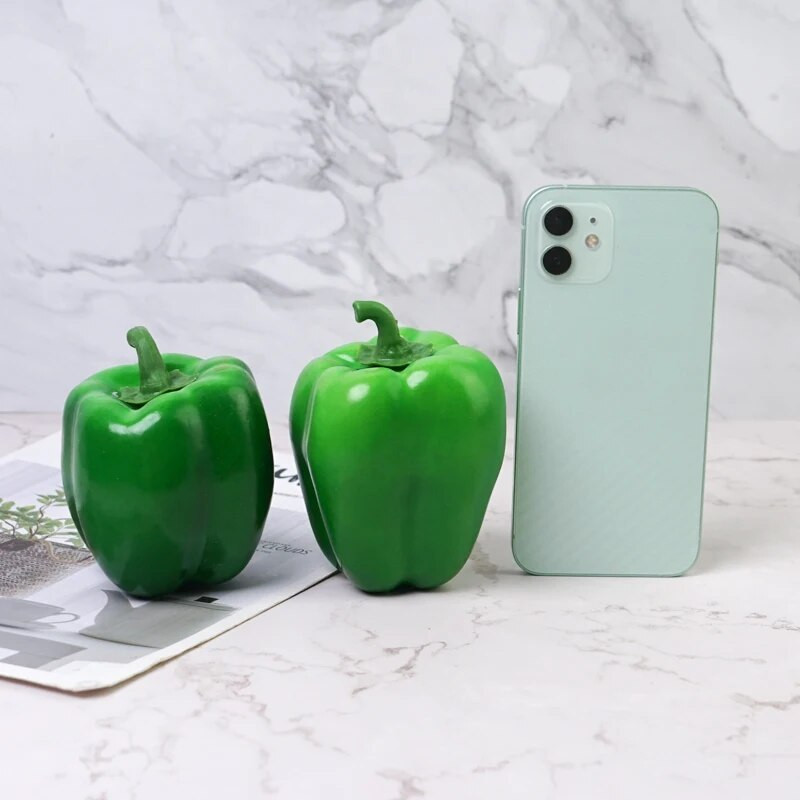 1 бр. Изкуствена симулация на храна, зеленчуци, фалшив лют червен пипер, фотографски реквизит за декорация на стая, домашен коледен декор за стена