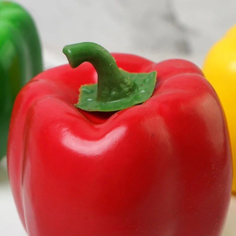 1 бр. Изкуствена симулация на храна, зеленчуци, фалшив лют червен пипер, фотографски реквизит за декорация на стая, домашен коледен декор за стена