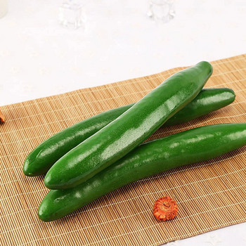 2 бр. Симулация на зеленчуци от краставици Реалистичен модел Фалшиви модели Декоративни кухненски краставици от пяна