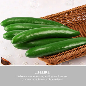 2 τμχ Προσομοίωση Cucumber Vegetables Lifelike Model Fake Models Decorate Foam Kitchen Cucumbers