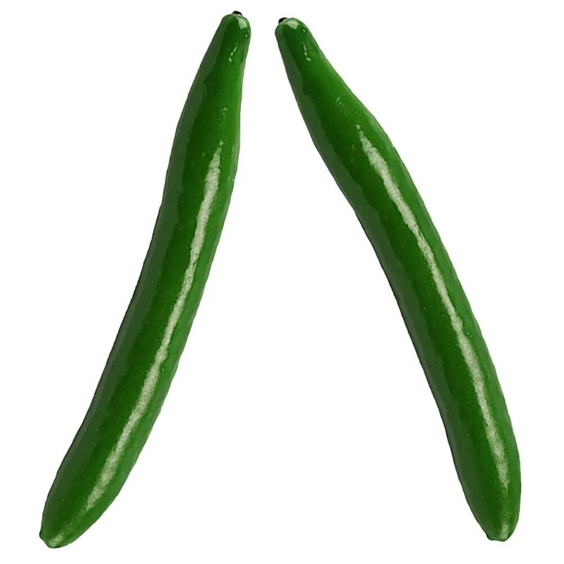 2 бр. Симулация на зеленчуци от краставици Реалистичен модел Фалшиви модели Декоративни кухненски краставици от пяна