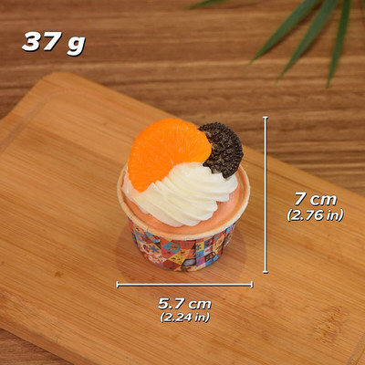 Realističan model torte s malom šalicom, simulacija voćne torte s malom šalicom, simulacija ukrasa za tortu, PU lažni ukrasni rekvizit za tortu