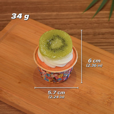Realističan model torte s malom šalicom, simulacija voćne torte s malom šalicom, simulacija ukrasa za tortu, PU lažni ukrasni rekvizit za tortu