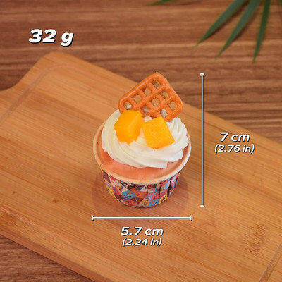 Realističan model torte s malom šalicom, simulacija voćne torte s malom šalicom, simulacija ukrasa za tortu, PU lažni ukrasni rekvizit za tortu