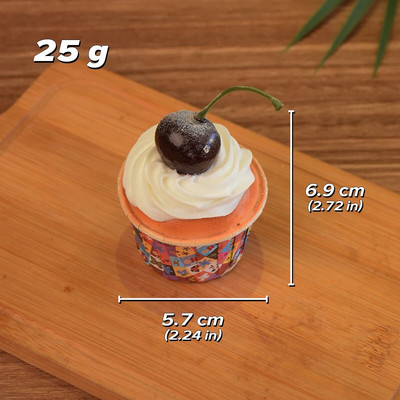 Realističan model torte s malom šalicom, simulacija voćne torte s malom šalicom, simulacija ukrasa za tortu, PU lažni ukrasni rekvizit za tortu