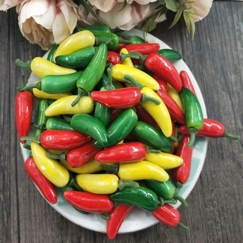 Парти Празнична домашна пластмасова симулация Симулация на фалшива декорация на зеленчуци Чили Изкуствен пипер