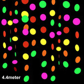 Neoonpaberist vanikuga rippuvad kaunistused sünnipäevapeoks, pulmadeks Fluorestsentskaunistused musta valgusega reaktiivse UV-valguse peo jaoks