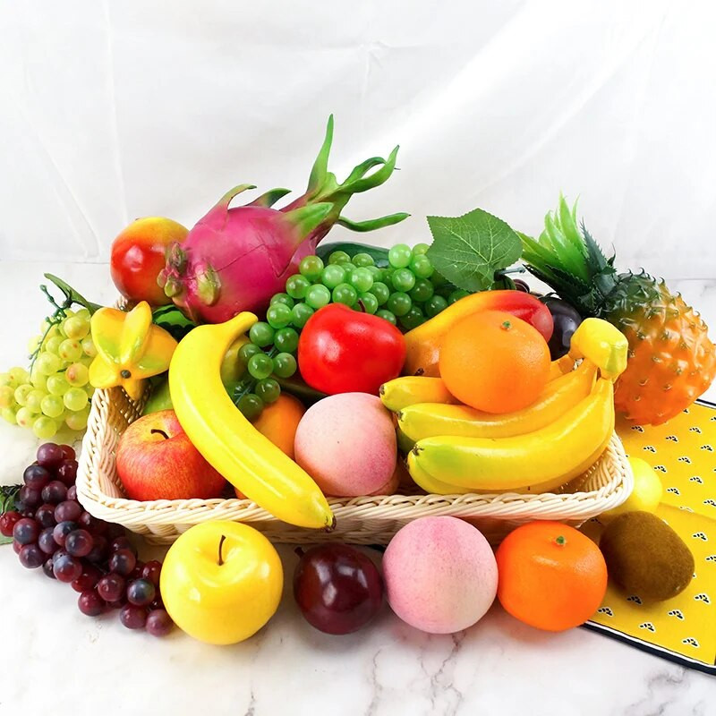 Umjetni limun Simulacija lažnog voća Mini pjena Voćni ornament Zanatski rekviziti za fotografije hrane Dekoracija doma Mango Banana Jabuka