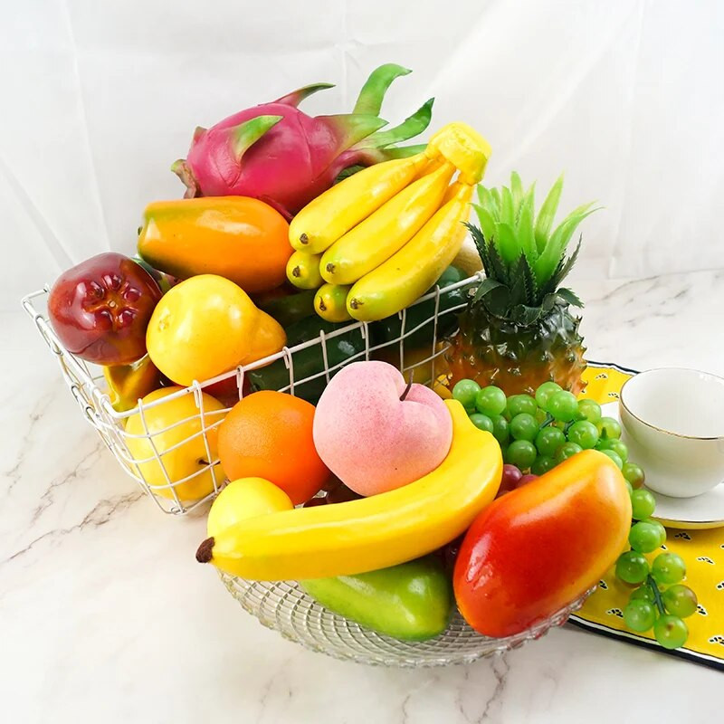 Umjetni limun Simulacija lažnog voća Mini pjena Voćni ornament Zanatski rekviziti za fotografije hrane Dekoracija doma Mango Banana Jabuka