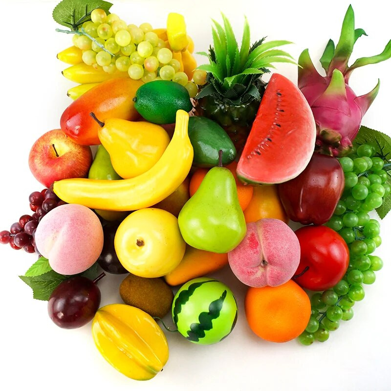 Umjetni limun Simulacija lažnog voća Mini pjena Voćni ornament Zanatski rekviziti za fotografije hrane Dekoracija doma Mango Banana Jabuka