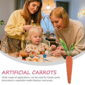 12 τμχ Πασχαλινά καρότα ψεύτικο παιχνίδι τεχνητοί αφροί λαχανικά Προσομοίωση στολίδι για πάρτι για το σπίτι