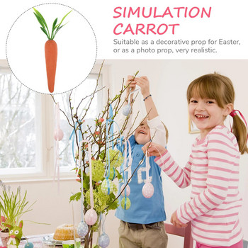 12 τμχ Πασχαλινά καρότα ψεύτικο παιχνίδι τεχνητοί αφροί λαχανικά Προσομοίωση στολίδι για πάρτι για το σπίτι