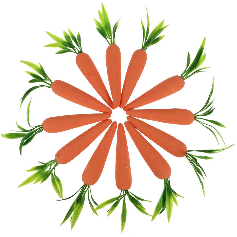 12 db Húsvéti Sárgarépa Hamis játék Mesterséges Habok Zöldség Háztartási Parti Dísz Szimuláció