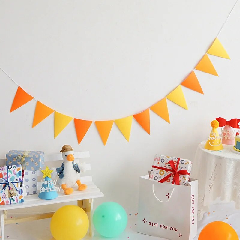 4M farebné plstené látkové vlajky, vianočné narodeninové vlajky, bannery, svadobné závesné bannery, párty girlandy na bytové dekorácie.