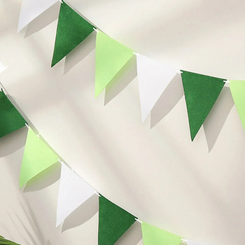 2τμχ Φρέσκο πράσινο σημαιάκι Χριστουγεννιάτικο πανό με λουλούδια για πάρτι.