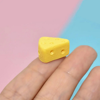50 бр. Изкуствени симулационни торти Десертни торти с триъгълник от сирене Модели за торти с фалшиви симулации на сирене Хранителни реквизити (жълто) 1,7X1,5X0,9 см