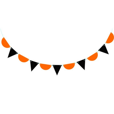 Poolringikujuline kolmnurkkangast pundar vimplilipud Jõulud Halloweeni bänner Vanik beebi sünnipäevapeo festivali sisustus