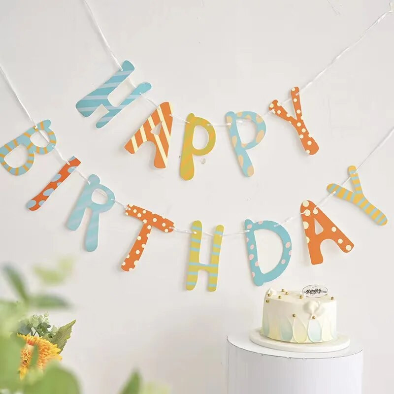 Банер с флаг за животни в джунглата Горска катерица Таралеж Котка Лисица Овесарка Хартиен гирлянд Baby Shower Деца Честит рожден ден Декорация