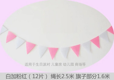 8M Khaki rudos kavos pilkos spalvos vimpeliai, reklamjuostės Vestuvių/Kalėdų/Gimtadienio vakarėlio vėliavėlės Pakabinamos girliandos dekoravimo reikmenys