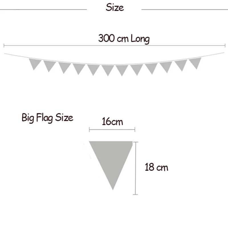 8M Khaki rudos kavos pilkos spalvos vimpeliai, reklamjuostės Vestuvių/Kalėdų/Gimtadienio vakarėlio vėliavėlės Pakabinamos girliandos dekoravimo reikmenys