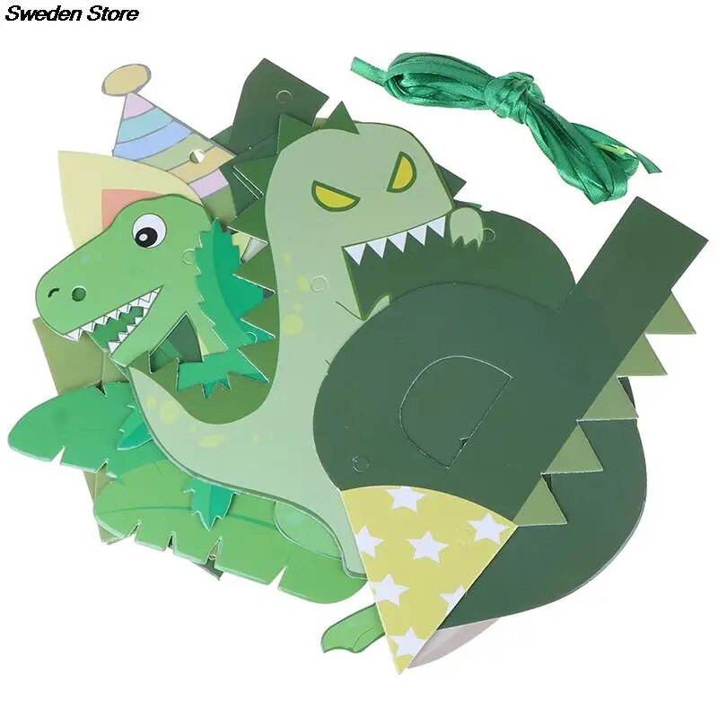 Рожден ден на динозавър Направи си сам гирлянди Честит рожден ден Банери Roar Dino Party Decor Balloons Wild One 1st Boy Birthday Party Decorations