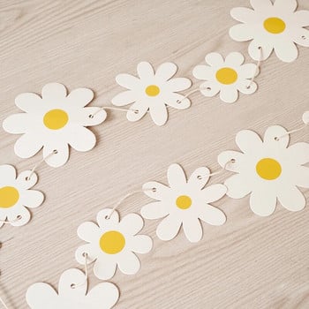 Daisy Flower Χαρτί Πανό Αρραβώνας Νυφικό Ντους Κρεμαστή γιρλάντα Boho Είδη γάμου Διακοσμήσεις για κορίτσια για χαρούμενα γενέθλια