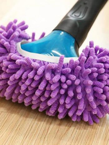 Чехли за почистване на прах от шенил 2PCS-Чорапи за крака Капачки за моп Многофункционално почистване на пода Мързеливи калъфи за обувки Препарат за почистване на коса от прах