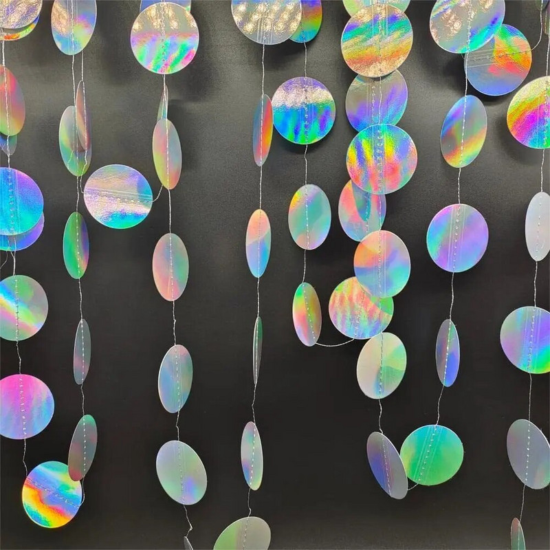 4M srebrni papirnati vijenac s preljevima Zvjezdica Okrugla žica Baneri Vjenčanje Rođendanska zabava Kućni viseći ukrasi Pokloni za tuširanje djeteta