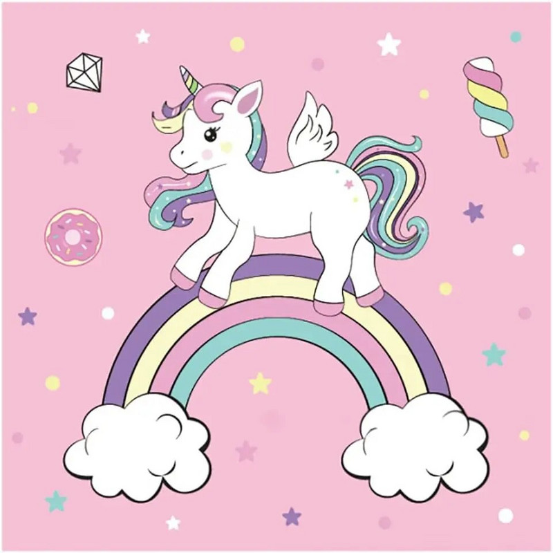 1Rusvos spalvos vaivorykštės vienaragio gimtadienio dekoracijų rinkinys Vienaragis su gimtadieniu reklamjuostė Popierinė vaikų mergaičių gimtadienio puošmena