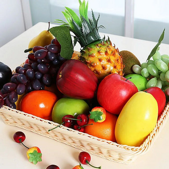 Τεχνητά φρούτα και λαχανικά Διακόσμηση σπιτιού Ψεύτικο πορτοκαλί ροδάκινο μήλο αχλάδι σταφύλι λεμόνι ροδάκινο στολίδι Φωτογραφικά στηρίγματα τροφίμων