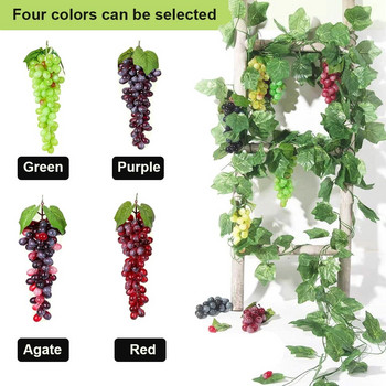 18/24/36/60/85 Heads Artificial Grapes Fake Grapes Rubber Lifelike Grapes Clusters Artificial Fruit for Home Kitchen Party