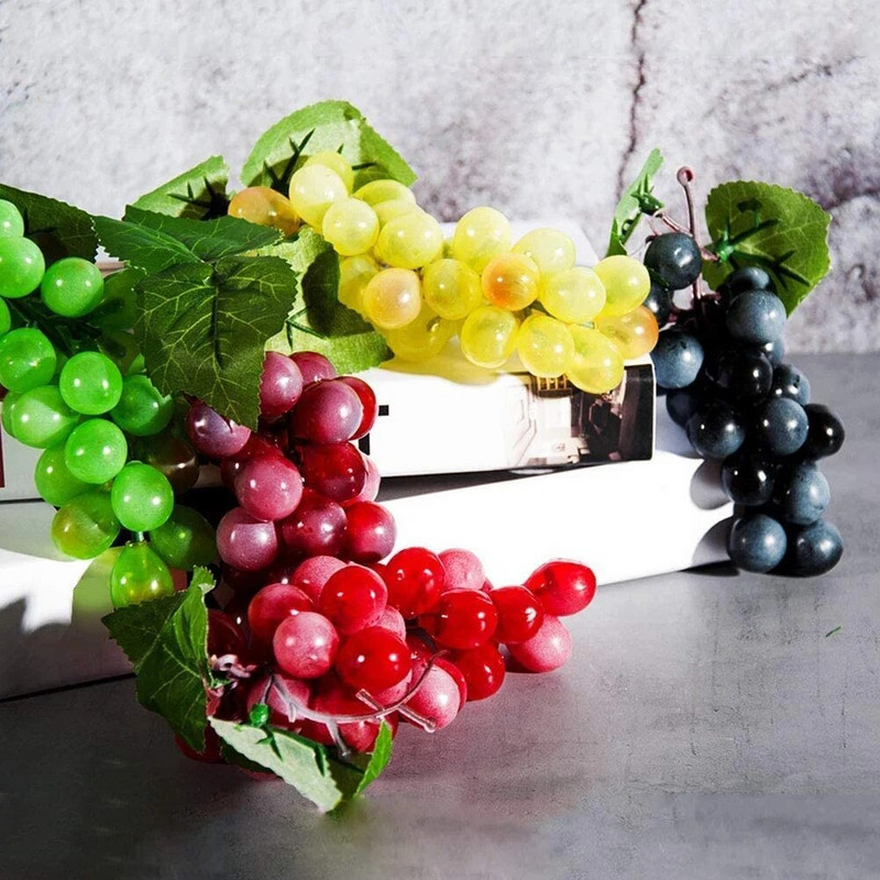 18/24/36/60/85 Glave Umjetno grožđe Lažno grožđe Guma Realne grozdove Umjetno voće za kućnu kuhinju Party