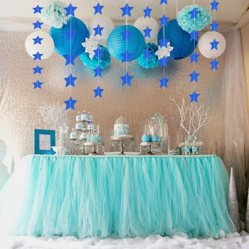 2/4m Paper Stars Streamer Glitter Bunting για διακόσμηση γάμου Διακόσμηση πάρτι γενεθλίων Παιδικό δωμάτιο Διακόσμηση παιδικού δωματίου Προμήθειες για ντους μωρού