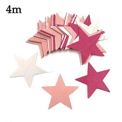2/4 м хартиени звезди Streamer Блестяща овесарка за сватбена украса Декорация за парти за рожден ден Декорация на детска стая Консумативи за бебешки душ