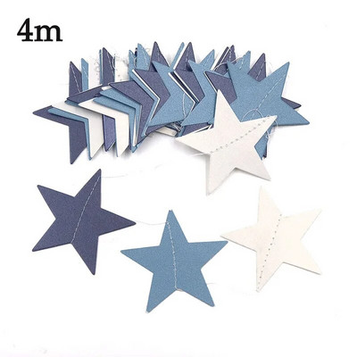 2/4 м хартиени звезди Streamer Блестяща овесарка за сватбена украса Декорация за парти за рожден ден Декорация на детска стая Консумативи за бебешки душ