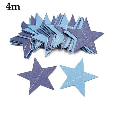 2/4 м хартиени звезди Streamer Блестяща овесарка за сватбена украса Декорация за парти за рожден ден Декорация на детска стая Консумативи за бебешки душ