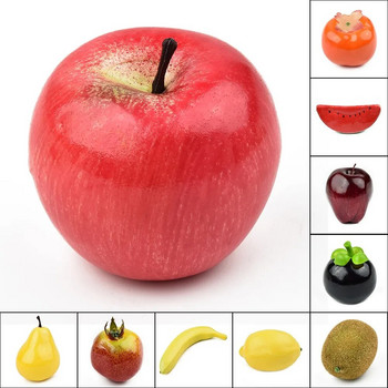 Ποικιλία Τεχνητά Φρούτα Πλαστικά Ψεύτικα Φρούτα Τραπέζι κουζίνας DIY Food Photography Props Fruit Shop Desktop Στολίδι Διακόσμηση σπιτιού