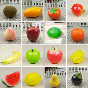 Ποικιλία Τεχνητά Φρούτα Πλαστικά Ψεύτικα Φρούτα Τραπέζι κουζίνας DIY Food Photography Props Fruit Shop Desktop Στολίδι Διακόσμηση σπιτιού