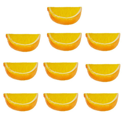 10 vnt dirbtinių vaisių modeliavimo citrinos griežinėliai kalėdinių vaisių papuošalų virtuvės vestuvių netikros citrinos dekoravimo reikmenys
