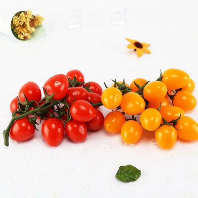 19 см изкуствени домати фалшиви плодове зеленчуци реалистичен PU за кухненски орнамент къща сватбена декорация на дома