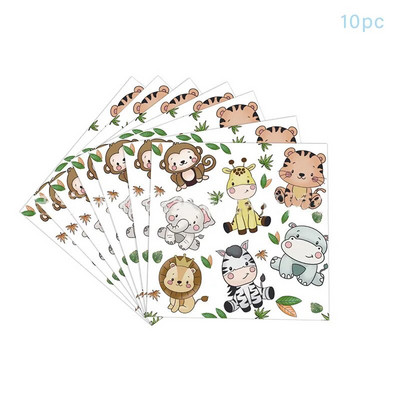 Банер със снимка за рожден ден на животно в джунглата, Деца за една година, 1-ви рожден ден, Гирлянд за снимка на слон Jungle Safari Консумативи за рожден ден Babyshower