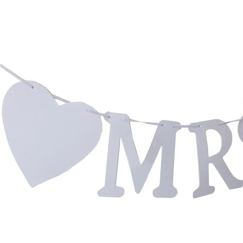 Vestuvių vakarėlio dekoravimas MR&MRS raidė Vėliava Reklaminė juosta Vestuvių išpažinties jubiliejaus vakarėlis Pakabinamas kastinys girlianda Dekoratyviniai reikmenys