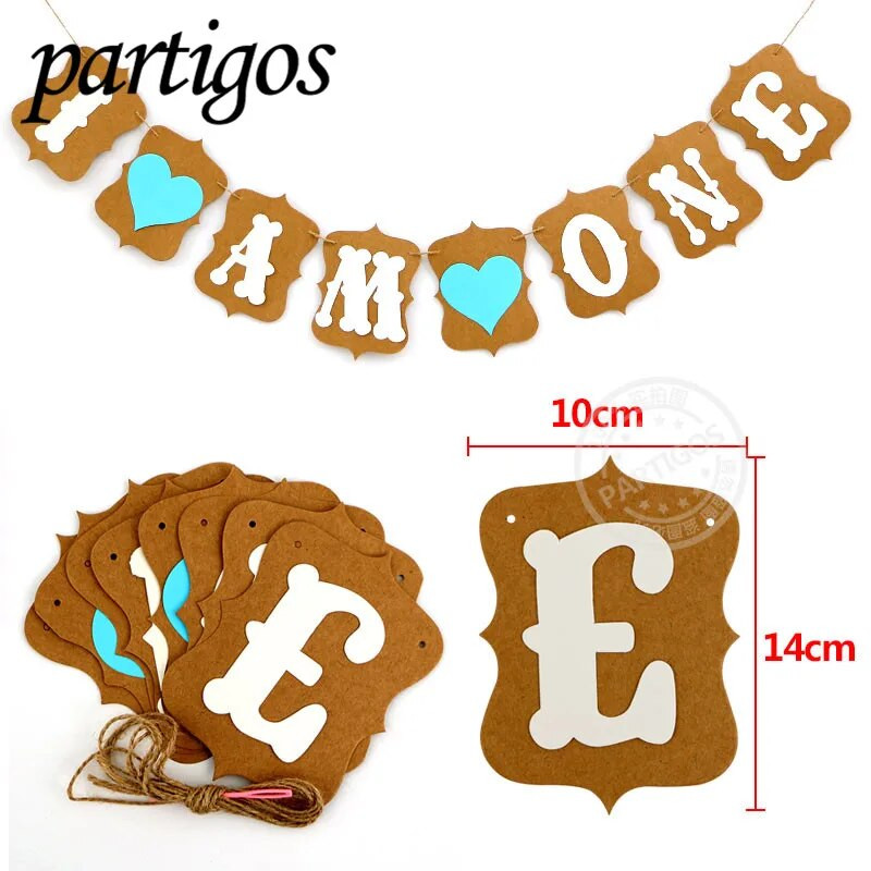 1 rinkinys kūdikio pirmojo gimtadienio metu mėlynai rožinė neaustinė kėdės reklamjuostė 1-ojo gimtadienio vakarėlio dekoravimui berniukui mergaitei I AM ONE šukavimo reikmenys