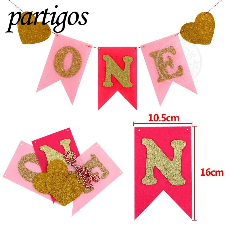 1 rinkinys kūdikio pirmojo gimtadienio metu mėlynai rožinė neaustinė kėdės reklamjuostė 1-ojo gimtadienio vakarėlio dekoravimui berniukui mergaitei I AM ONE šukavimo reikmenys