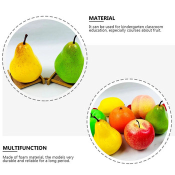 4 τμχ Μοντέλα διακόσμησης τεχνητού αχλαδιού Διδακτικά βοηθήματα Φθινοπωρινές διακοσμήσεις Προσομοίωση Αχλάδια Φρούτα Φωτογραφίας στηρίγματα