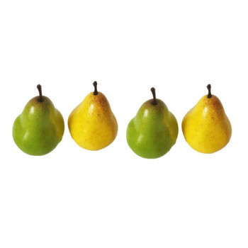 4 τμχ Μοντέλα διακόσμησης τεχνητού αχλαδιού Διδακτικά βοηθήματα Φθινοπωρινές διακοσμήσεις Προσομοίωση Αχλάδια Φρούτα Φωτογραφίας στηρίγματα