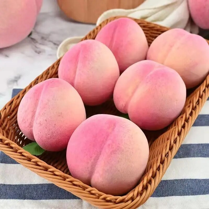 Kuhinjski rekviziti od umjetnog voća breskve od 2 komada Lažna hrana Božićni ukrasi za vjenčanje Rekviziti za fotografiranje za dodatke za uređenje doma