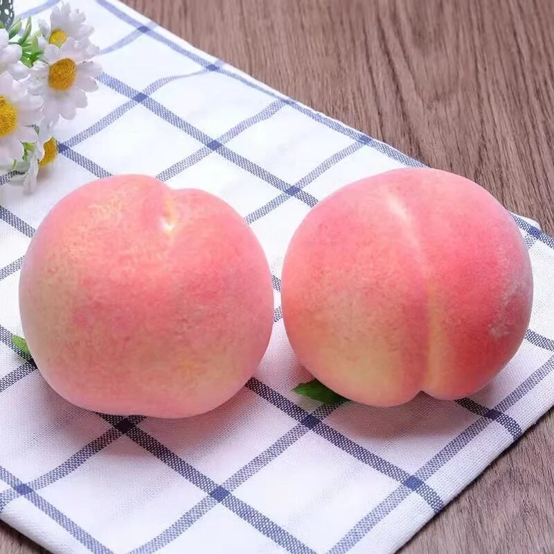 Kuhinjski rekviziti od umjetnog voća breskve od 2 komada Lažna hrana Božićni ukrasi za vjenčanje Rekviziti za fotografiranje za dodatke za uređenje doma