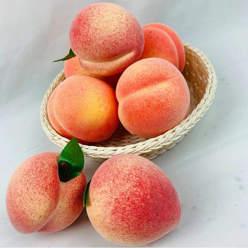 Симулация Модел на медена праскова Фалшива медена праскова Плодове Маса Орнаменти Витрина Дисплей Фотореквизит Изкуствени плодове