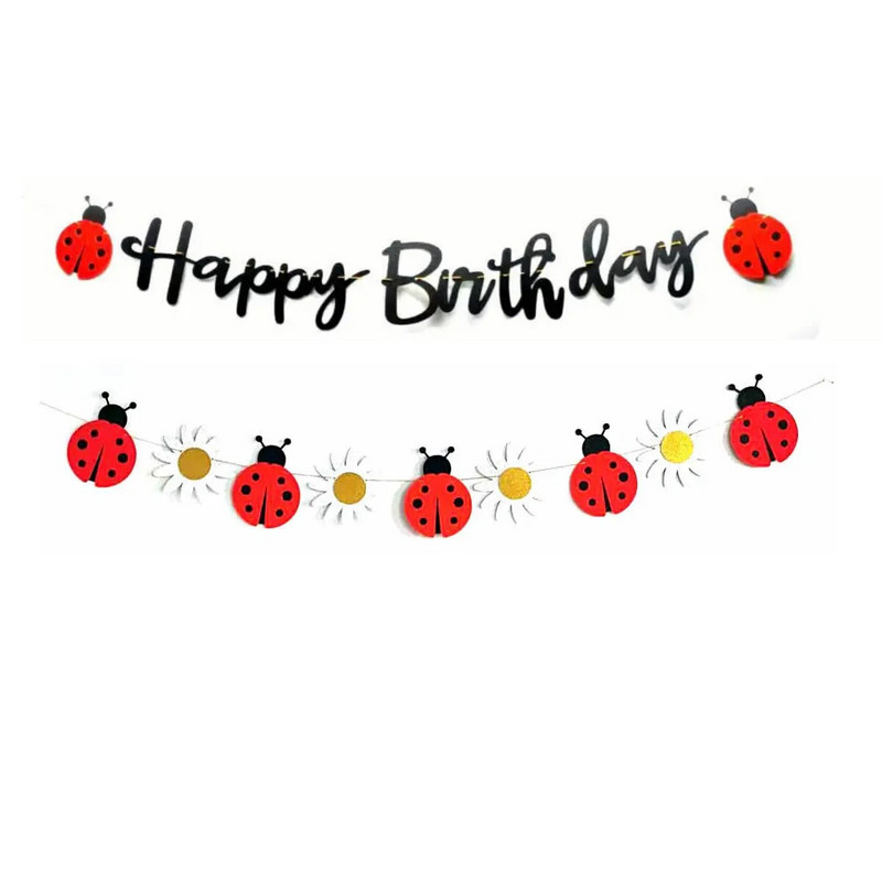 Su gimtadieniu Reklaminė reklama „Bardybukos“ kabanti reklamjuostė „Bardybukos“ tema mergaičių vaikų gimtadienio vakarėlio dekoracija Vestuvės „Baby Shower“ baigimas